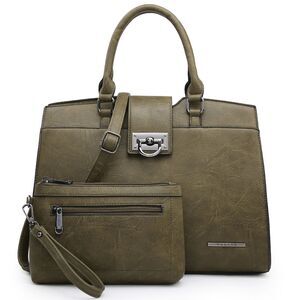 Dasein Handbag Top Handle Shoulder Bag Tote Satchel Purse Work Bag with Wallet